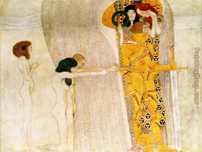 Gustav Klimt Entirety of Beethoven Frieze left3